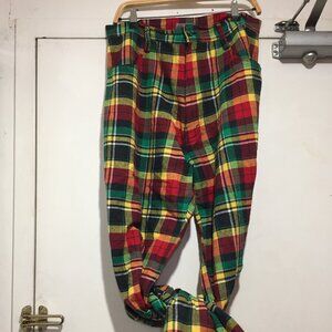 REGAL WEAR WIDE LEG PLAID PANTS SIZE 36